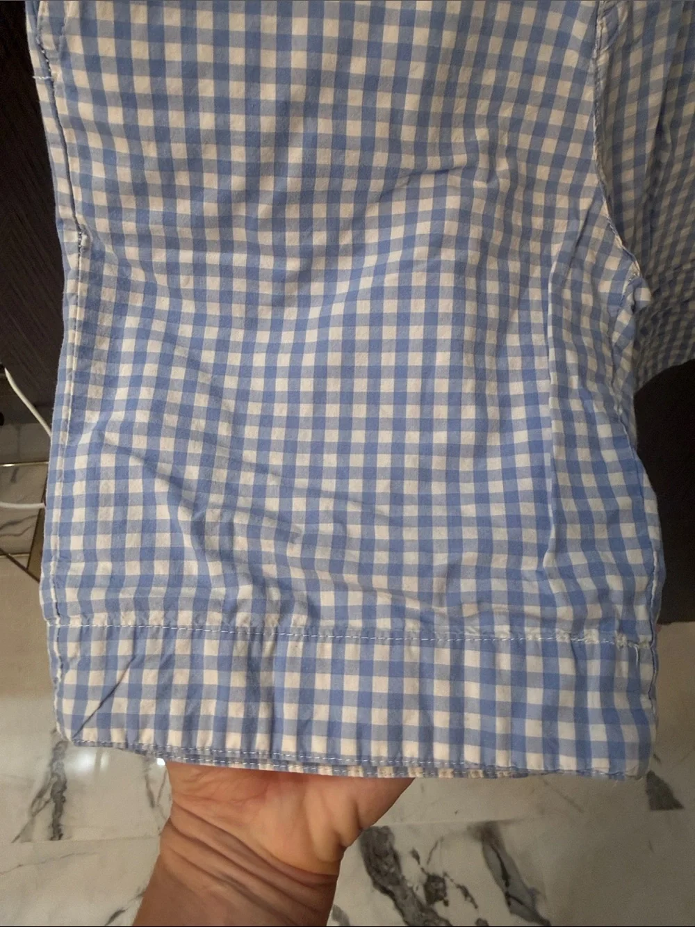 Toobydoo Light Blue and White Gingham Kids Shorts